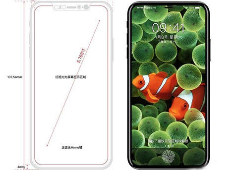 iPhone8渲染图再曝光：边框厚度仅为4mm