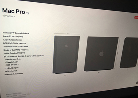 苹果内部文档曝光新款Mac Pro造型