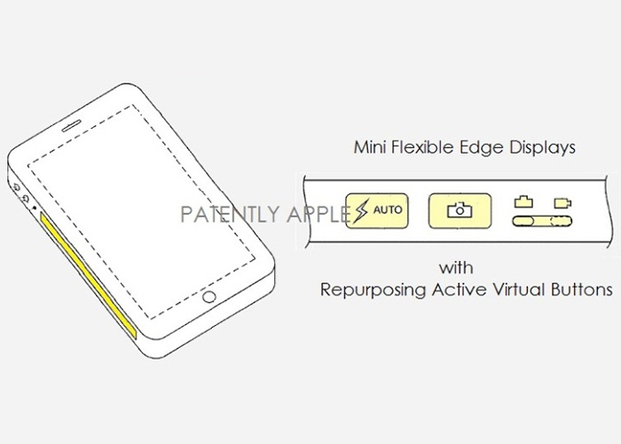 苹果申请并获得手机侧面显示屏虚拟按钮专利