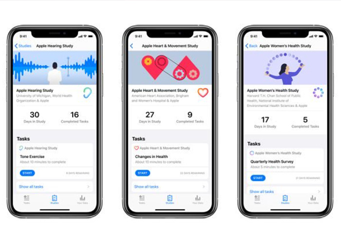 苹果研究app发布！首轮项目包括心脏、女性健康和听力