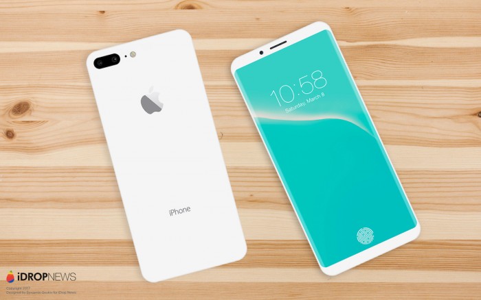 设计师绘制出亮黑色和亮白色iPhone 8概念渲染图