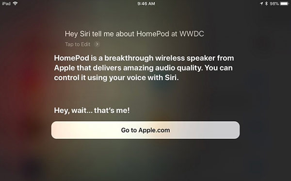 Siri暗示苹果WWDC2018将推出新款HomePod? Siri暗示苹果WWDC2018将推出新款HomePod?
