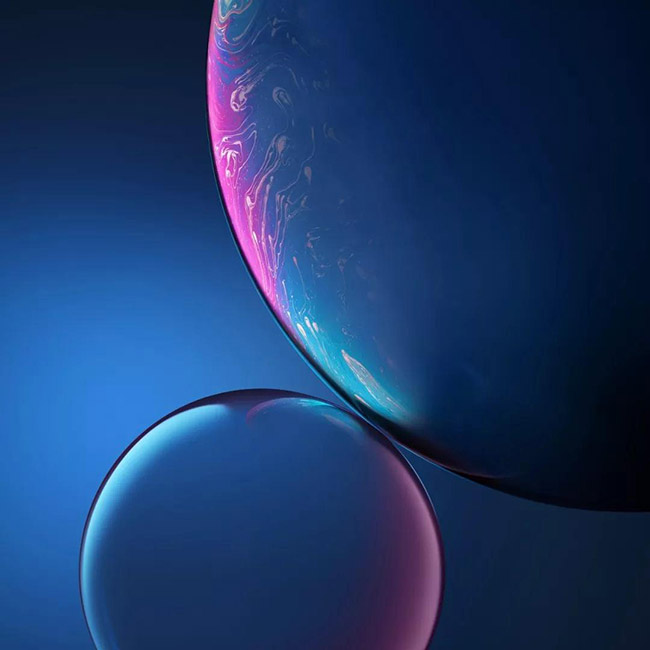 iPhone Xs/XR原生壁纸下载：不是星球是气泡