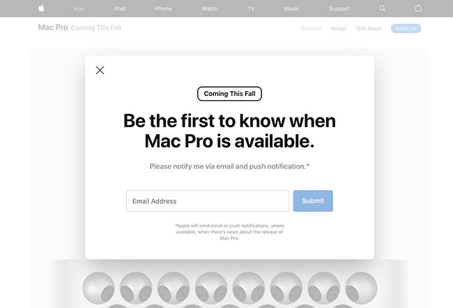 苹果官方显示：全新Mac Pro今年9月发售？