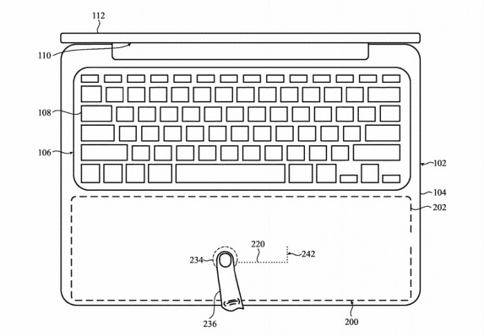 苹果新专利让整个MacBook Pro掌托可作为触控板使用