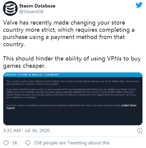 Steam出台新政策 玩家更加难以通过换区购买低价游戏