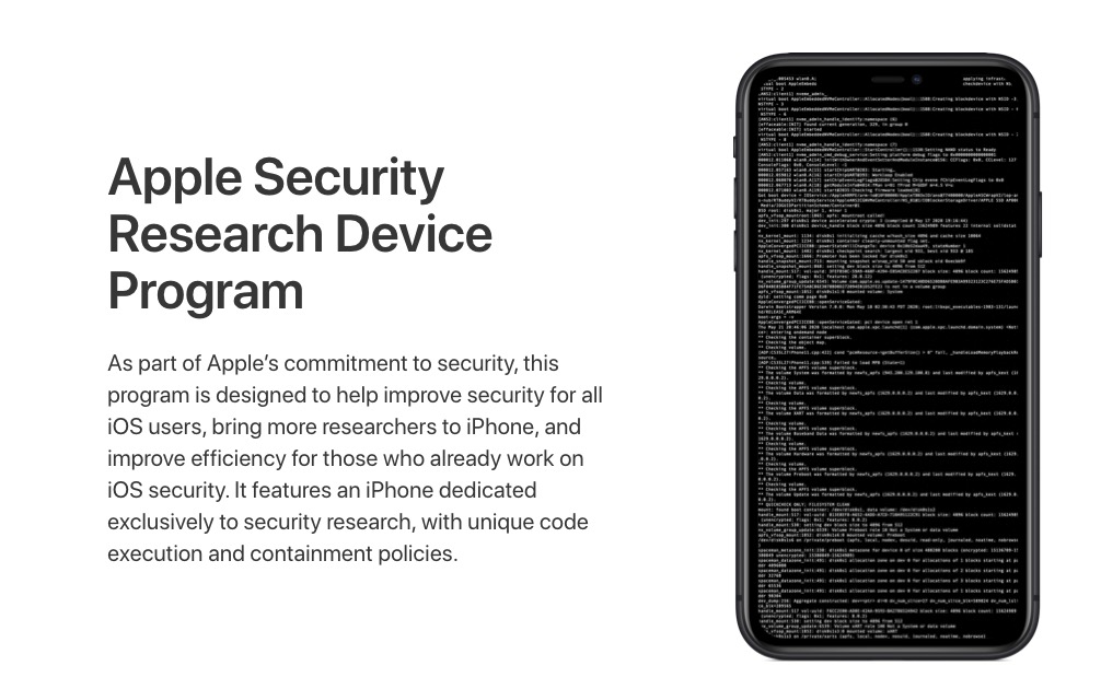 苹果推出安全研究设备计划，为安全研究人员提供“特殊”iPhone