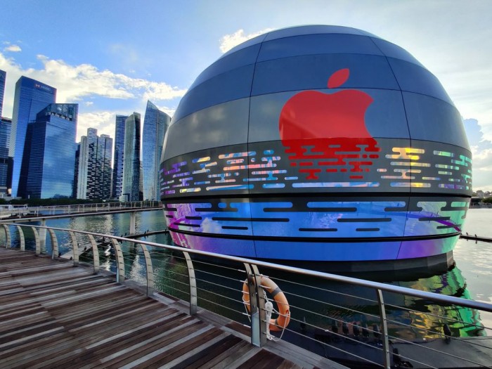 苹果首家水上门店 新加坡第三家Apple Store即将开业