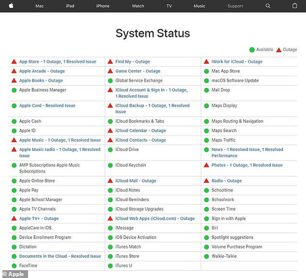 苹果：已解决Apple Music、App Store等服务中断问题