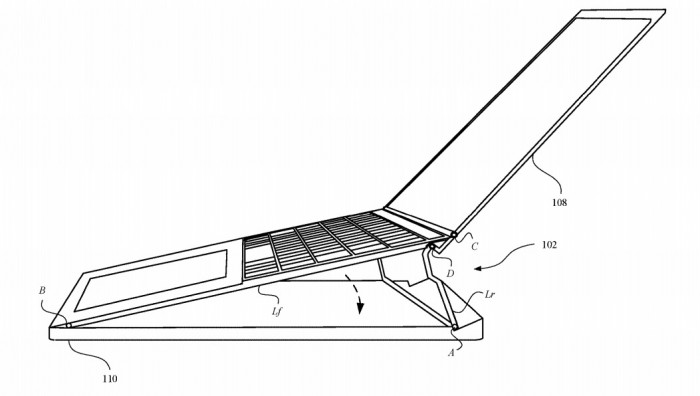 新专利显示MacBook Pro铰链可以动态调整键盘角度 让打字更舒适