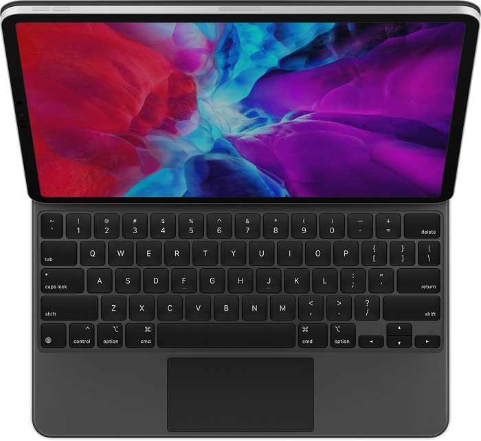 全新 12.9 英寸 iPad Pro 功能上兼容旧款妙控键盘，只是可能合不严