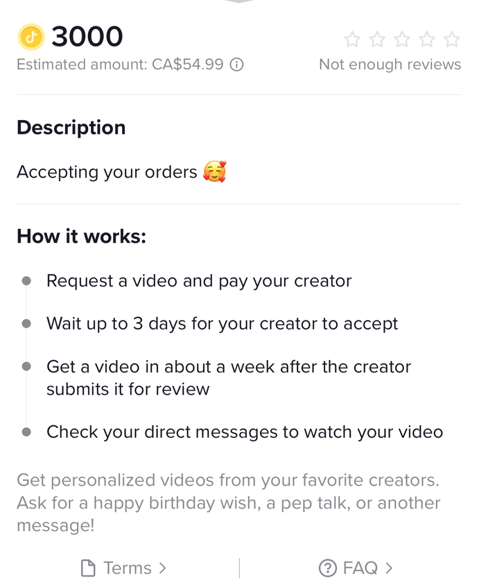 TikTok测试新功能：用户可让创作者有偿为自己定制视频