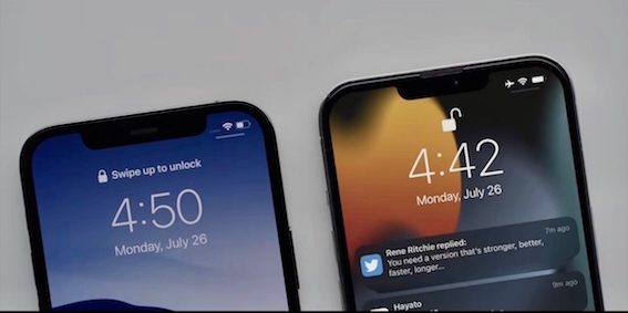 疑似iPhone 13/12真机对比曝光：刘海面积骤减一半