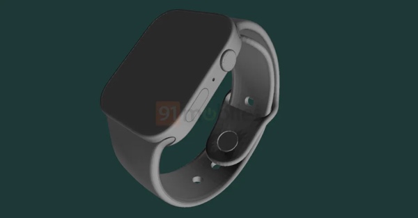 疑似 Apple Watch Series 7 CAD 渲染图曝光，直角边设计