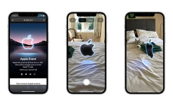 苹果秋季新品发布会直播页面上出现了iPhone的AR标志