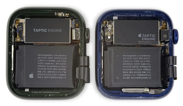 iFixit拆解Apple Watch 7代 电池和屏幕小幅升级