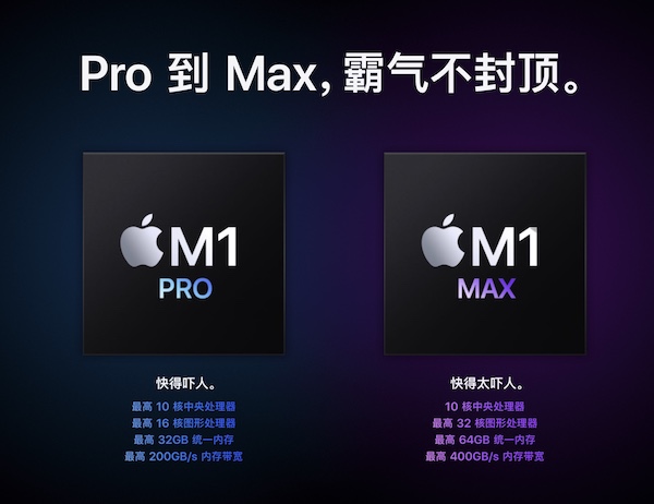 M1 Max芯片跑分数据：多核性能比M1快2倍