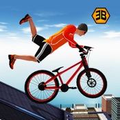 屋顶自行车特技骑手 - 自行车...