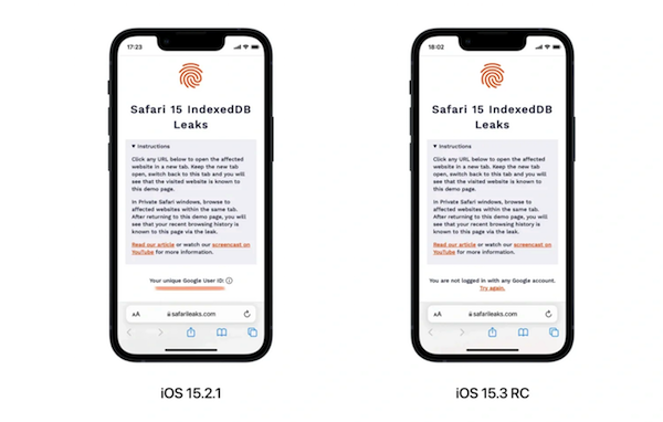 iOS 15.3 RC发布 已修复Safari泄露浏览历史漏洞