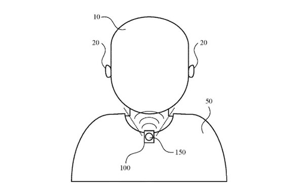 苹果申请新的音频专利：耳机不用戴，挂在衣领上听