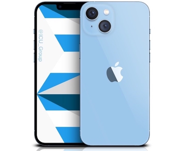 iPhone 14 Max全新机型概念图曝光：小刘海+后置双摄、新增天蓝色
