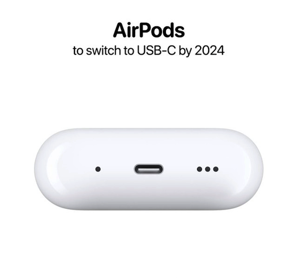 所有AirPods或将于2024年改为USB-C充电口