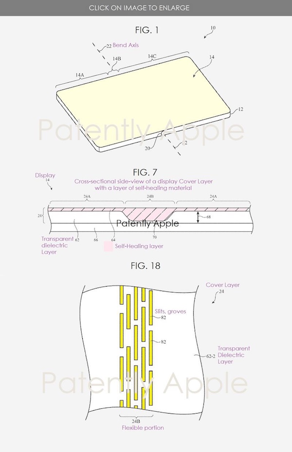 苹果获得可折叠手机新专利——折痕可自我修复