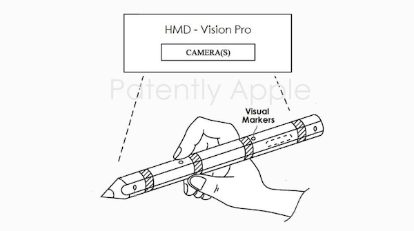 苹果笔状控制器专利：配合 iPhone、Vision Pro 头显等设备使用